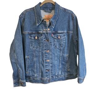 Levis Jean Trucker Jacket Women Preppy Modern Size 1X Denim Vintage Style Type 3